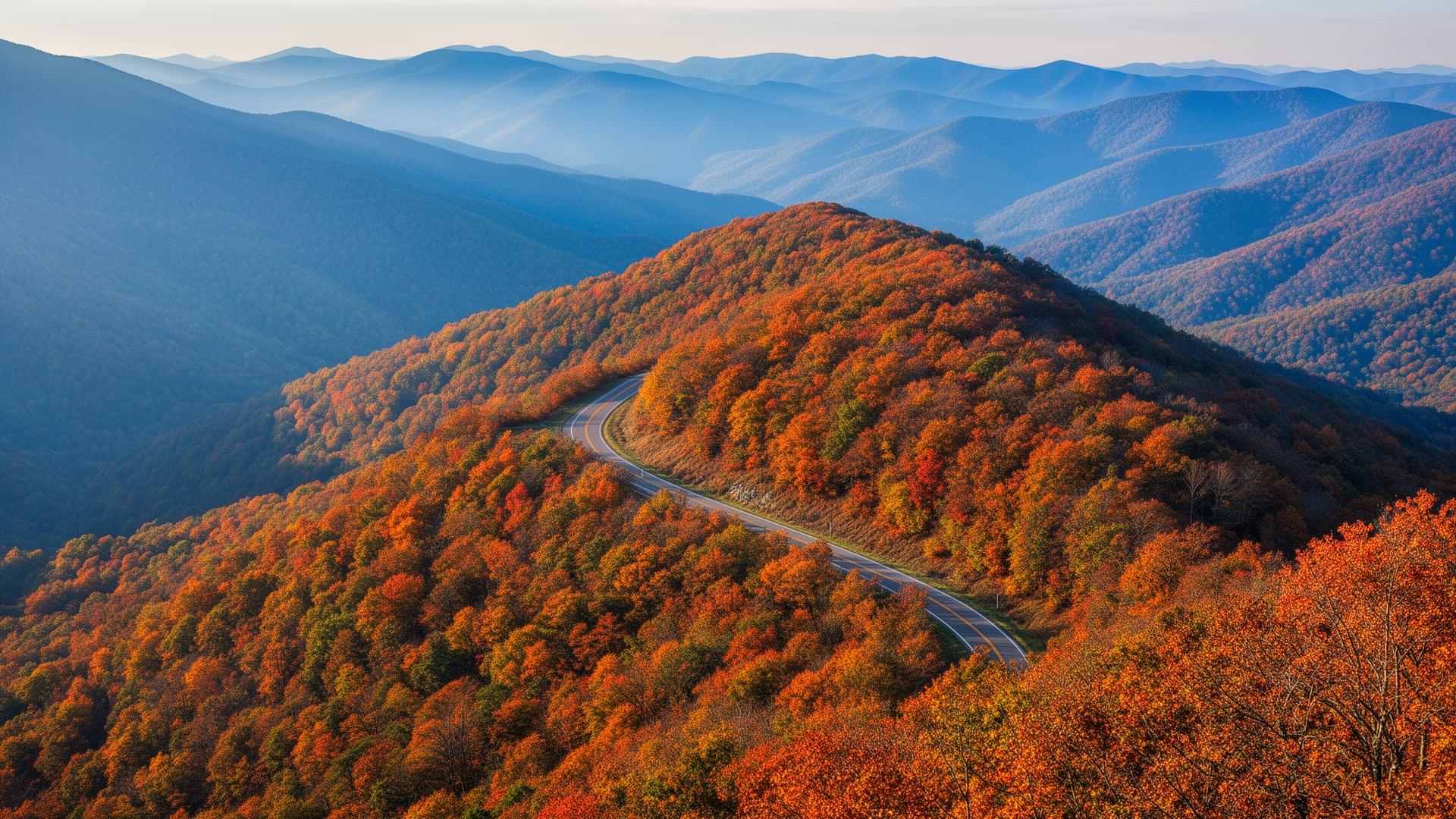 Autumn color along the Blue Ridge Parkway in Watauga County